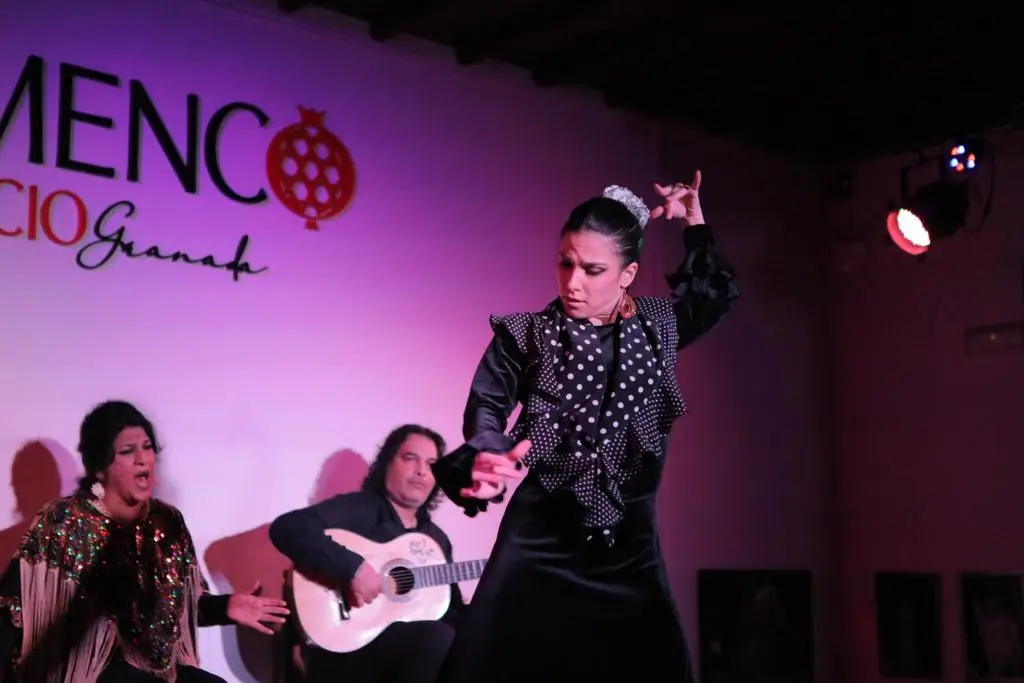Tania en el Palacio del Flamenco de Granada